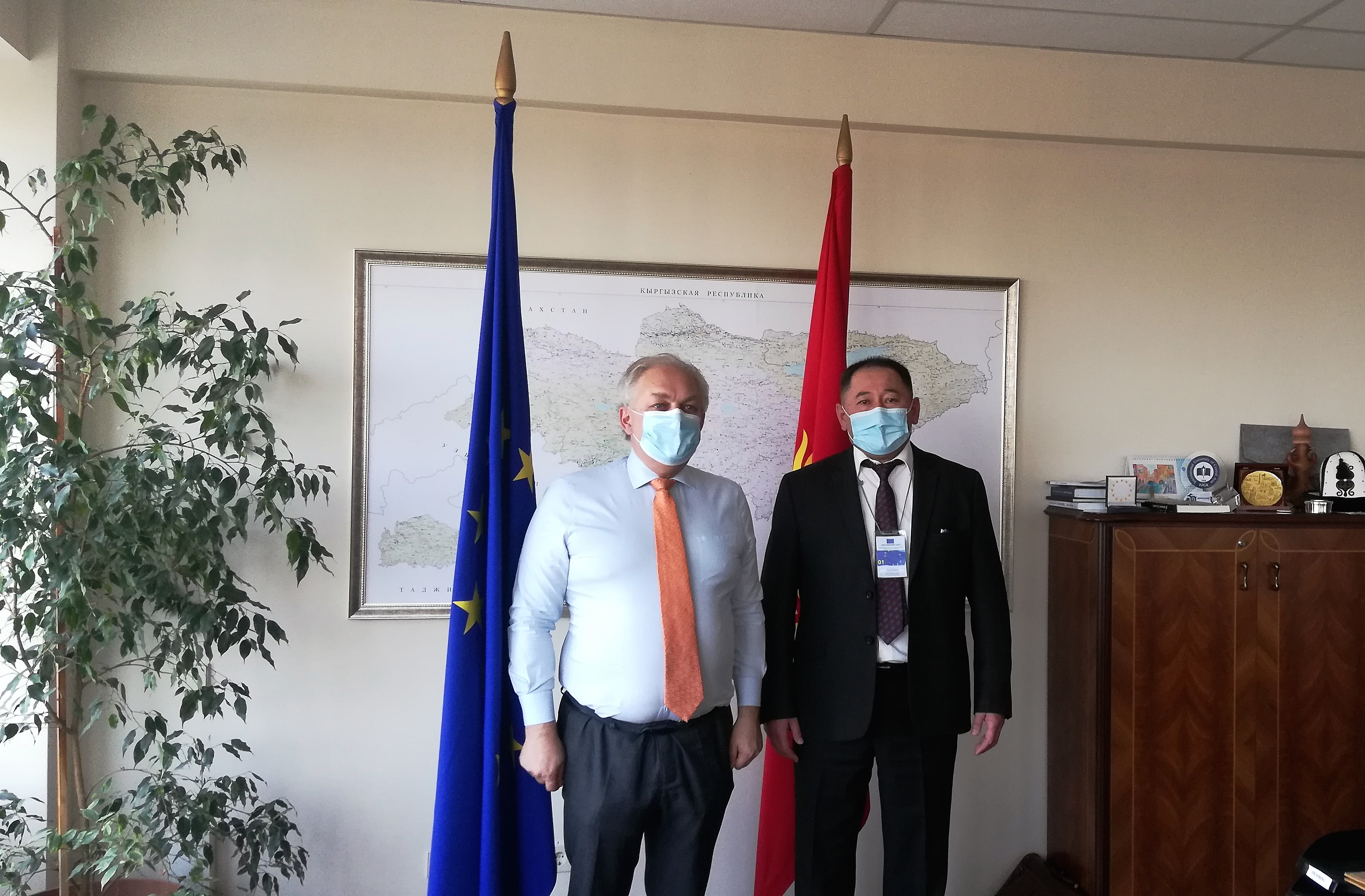Состоялась встреча директора Национального центра Б.Рысбекова с Главой Представительства Европейского Союза в Кыргызской Республике